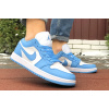 Купить Мужские кроссовки Nike Air Jordan 1 Retro Low голубые с белым