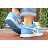 Купить Мужские кроссовки Nike Air Jordan 1 Retro Low голубые с белым