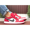 Мужские кроссовки Nike Air Jordan 1 Retro Low красные с белым