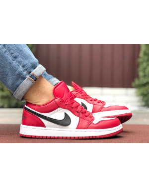 Чоловічі кросівки Nike Air Jordan 1 Retro Low червоні з білим