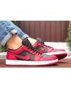 Мужские кроссовки Nike Air Jordan 1 Retro Low красные с черным