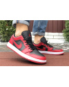 Купить Мужские кроссовки Nike Air Jordan 1 Retro Low красные с черным