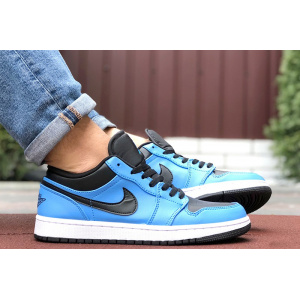 Мужские кроссовки Nike Air Jordan 1 Retro Low синие с черным