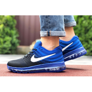 Мужские кроссовки Nike Air Max 2017 синие с черным