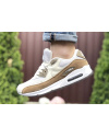 Купить Мужские кроссовки Nike Air Max 90 белые с бежевым и коричневым