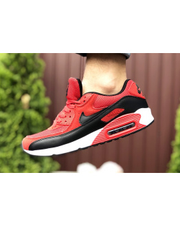 Чоловічі кросівки Nike Air Max 90 червоні з чорним