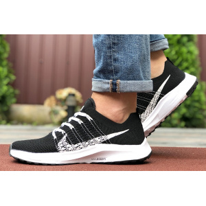 Мужские кроссовки Nike Air Zoom черные с белым