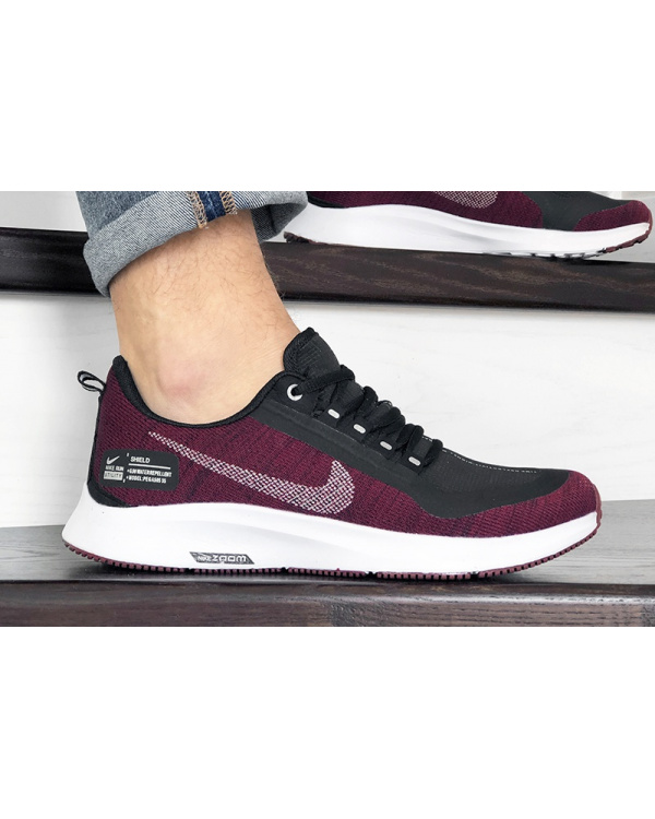 Мужские кроссовки Nike Air Zoom Pegasus 35 Shield бордовые