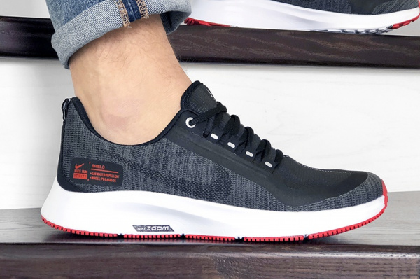 Мужские кроссовки Nike Air Zoom Pegasus 35 Shield черные с белым и красным