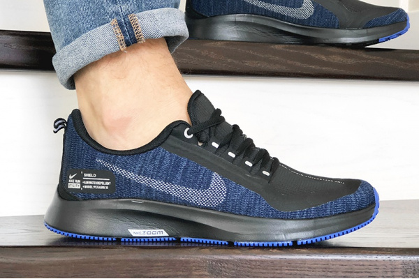 Мужские кроссовки Nike Air Zoom Pegasus 35 Shield темно-синие с черным