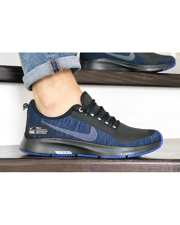 Чоловічі кросівки Nike Air Zoom Pegasus 35 Shield темно-сині з чорним