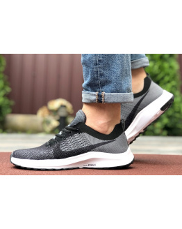 Чоловічі кросівки Nike Air Zoom сірі з чорним