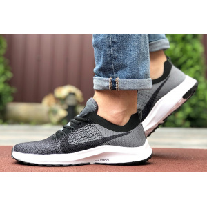 Мужские кроссовки Nike Air Zoom серые с черным