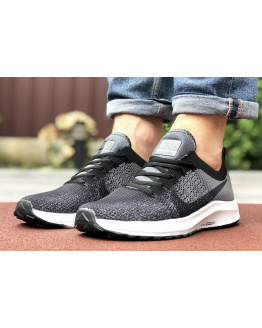 Чоловічі кросівки Nike Air Zoom сірі з чорним