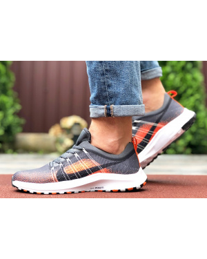 Чоловічі кросівки Nike Air Zoom сірі з помаранчевим