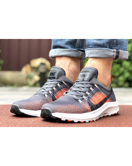 Чоловічі кросівки Nike Air Zoom сірі з помаранчевим