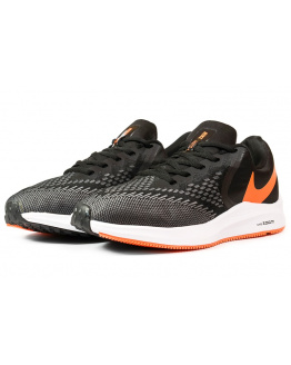 Чоловічі кросівки Nike Air Zoom Winflo 6 чорні з сірим и оранжевым