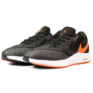 Мужские кроссовки Nike Air Zoom Winflo 6 черные с серым и оранжевым