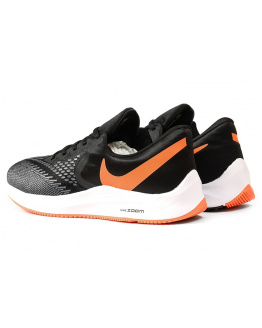 Чоловічі кросівки Nike Air Zoom Winflo 6 чорні з сірим и оранжевым