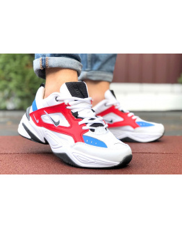 Мужские кроссовки Nike M2K Tekno белые с красным и синим