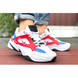 Мужские кроссовки Nike M2K Tekno белые с красным и синим