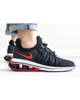 Мужские кроссовки Nike Shox Gravity черные с белым и красным
