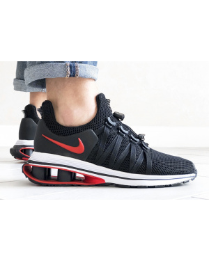 Чоловічі кросівки Nike Shox Gravity чорні з білим и красным