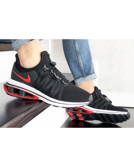 Мужские кроссовки Nike Shox Gravity черные с белым и красным