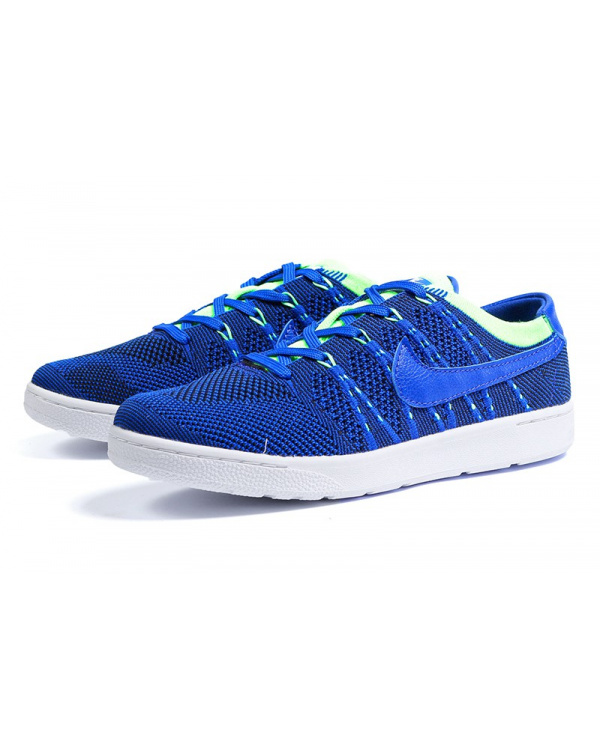 Чоловічі кросівки Nike Tennis Classic Ultra Flyknit сині з зеленим (blue/neon-green)