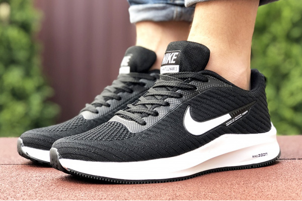 Мужские кроссовки Nike Zoom Lunar 3 черные с белым