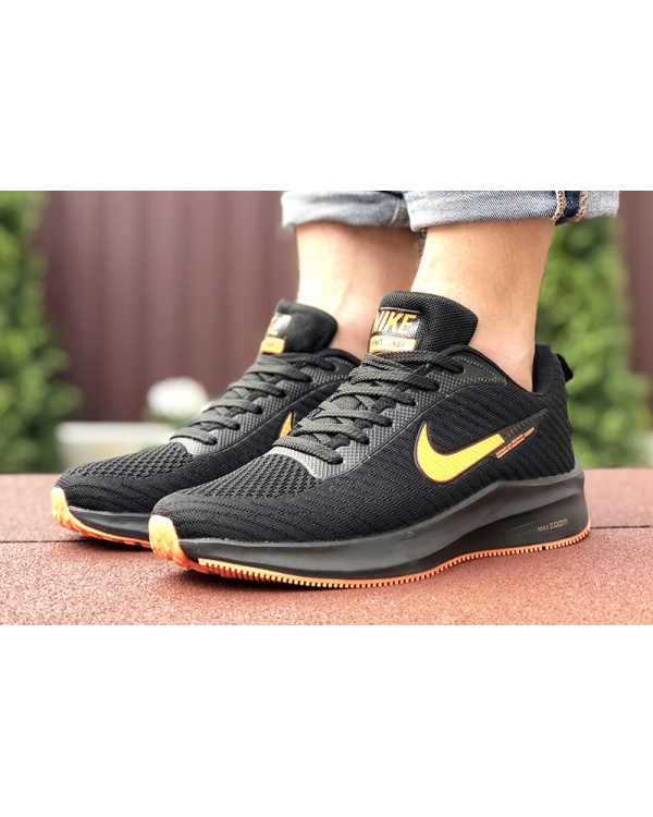 Чоловічі кросівки Nike Zoom Lunar 3 чорні з помаранчевим