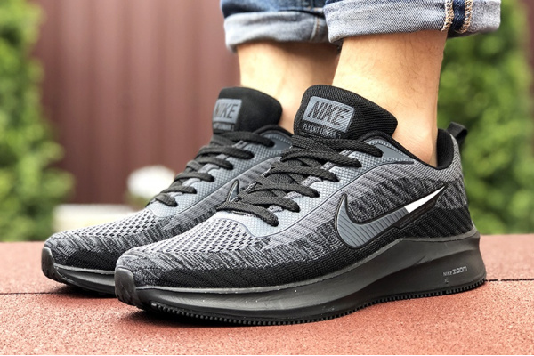 Мужские кроссовки Nike Zoom Lunar 3 черные с серым