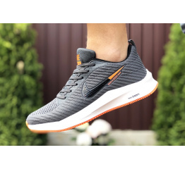 Мужские кроссовки Nike Zoom Lunar 3 серые с оранжевым