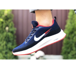 Мужские кроссовки Nike Zoom Lunar 3 темно-синие с белым