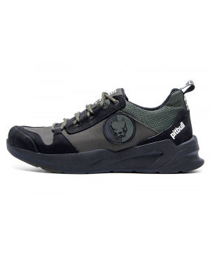Мужские кроссовки Pitbull зеленые с черным (dark-green-black)