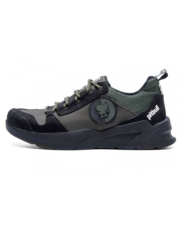 Мужские кроссовки Pitbull зеленые с черным (dark-green-black)