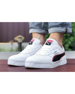 Мужские кроссовки Puma Cali Remix Mn's белые с черным и красным