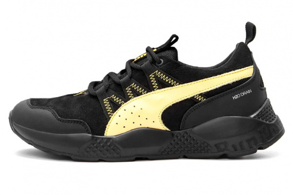 Мужские кроссовки Puma H20 Drain черные с желтым (black/yellow)