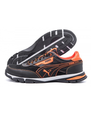 Чоловічі кросівки Puma черые з помаранчевим (black-orange)