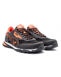 Мужские кроссовки Puma черые с оранжевым (black-orange)