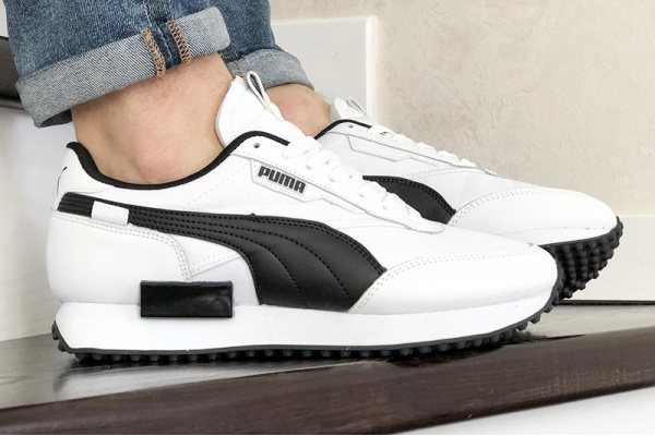 Мужские кроссовки Puma Future Rider белые с черным
