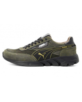 Мужские кроссовки Puma зеленые (dark-green)