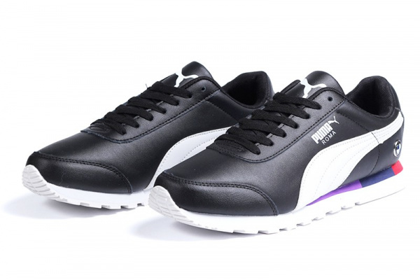 Мужские кроссовки Roma Basic Sneaker BMW Edition черные с белым