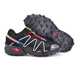 Мужские кроссовки Salomon Speedcross 3 черные с белым