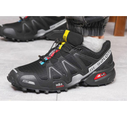 Купить Мужские кроссовки Salomon Speedcross 3 черные с серым (black/grey)