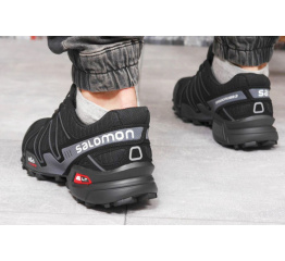 Мужские кроссовки Salomon Speedcross 3 черные с темно-серым (black/dk-grey)