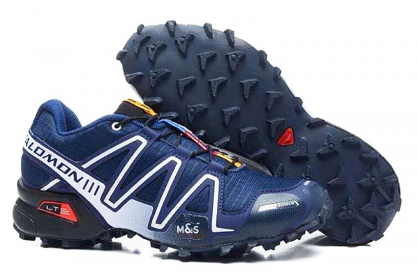 Мужские кроссовки Salomon Speedcross 3 темно-синие с серым
