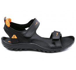 Мужские сандалии Nike черные с оранжевым