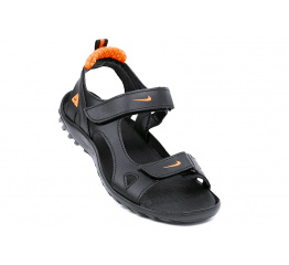 Мужские сандалии Nike черные с оранжевым