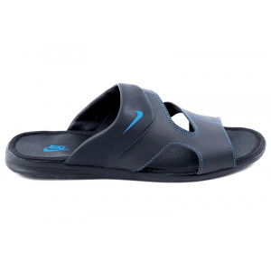 Мужские шлепанцы Nike черные с синим